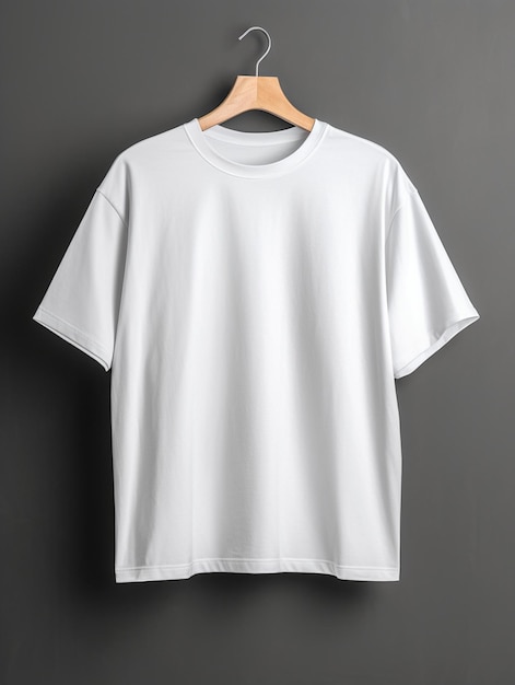 white tshirt mockup on hanger