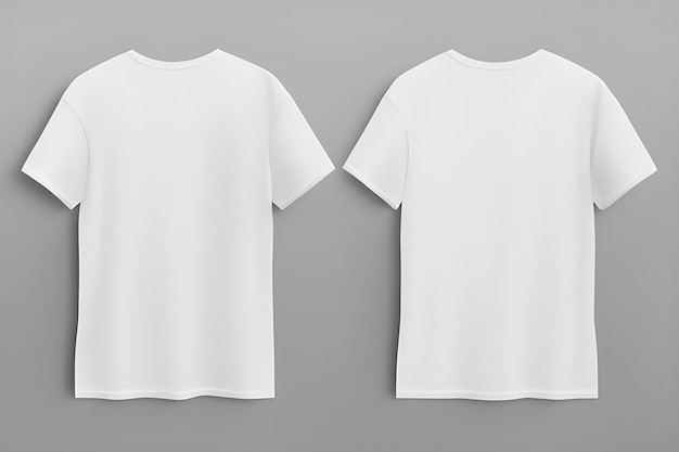 White Tshirt Mockup Isolated On Grey Background