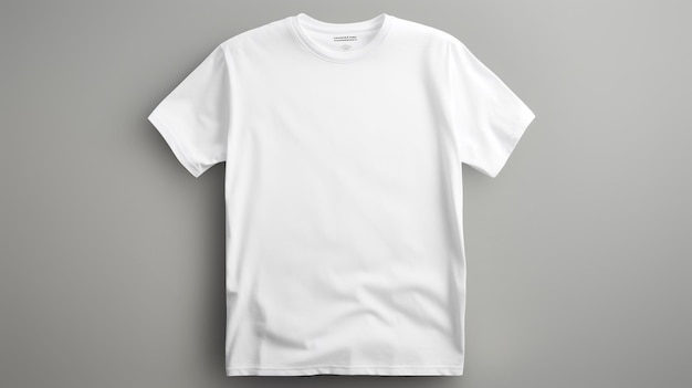 Photo white tshirt mockup isolated on grey background