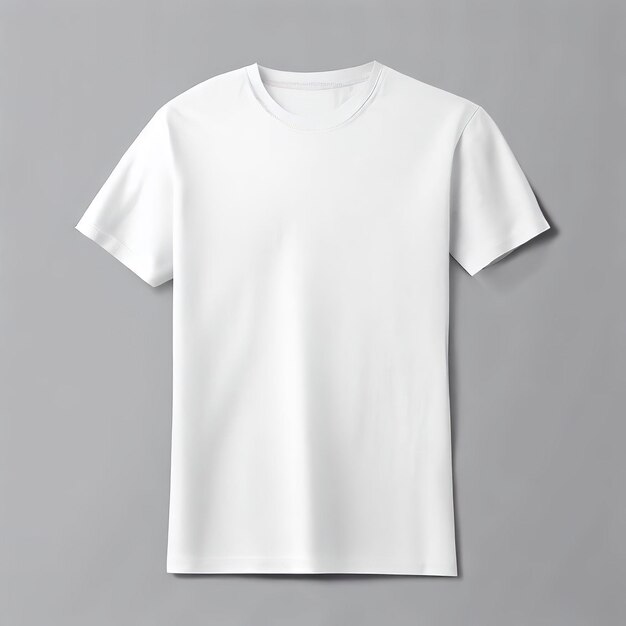 Premium AI Image | White Tshirt Mockup Isolated On Grey Background