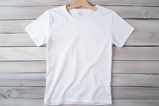 White tshirt mockup lay flat