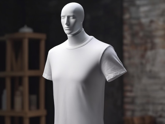 Mannequin Wearing Brand Off White T Shirt 3D Model $79 - .max .ma