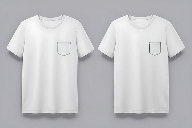 White TShirt Mockup Presentation on Solid Grey Background