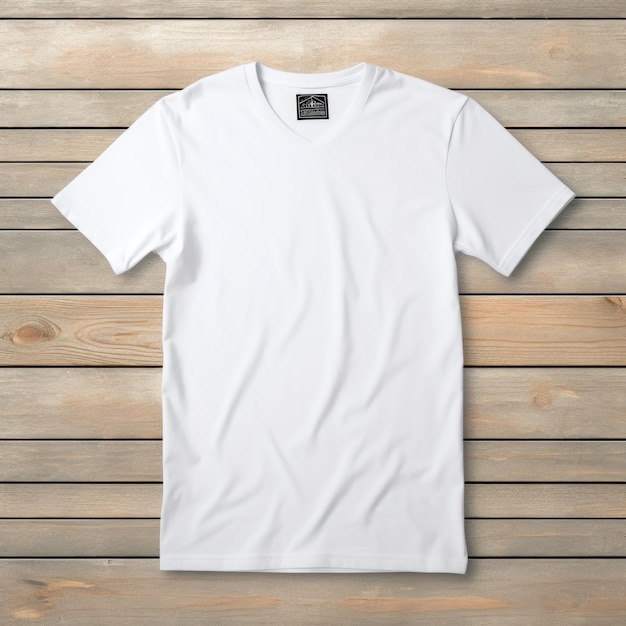 Мокап белой футболки с короткими рукавами