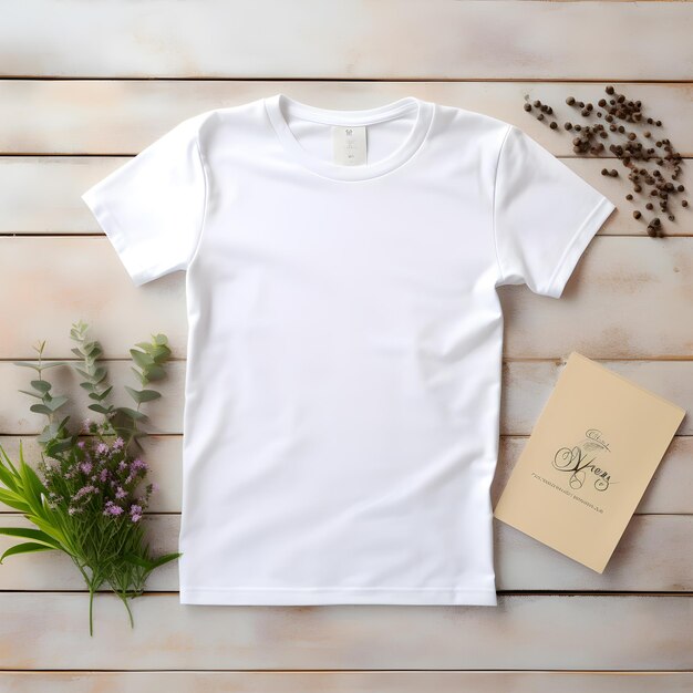 Photo white tshirt mockup