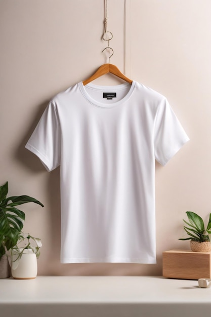 Photo white tshirt mockup