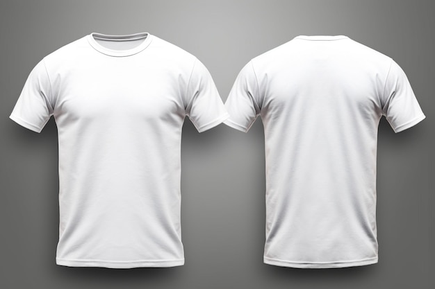 흰색 티셔츠 모델 전면 보기 모형 흰색 스포츠 티셔츠
