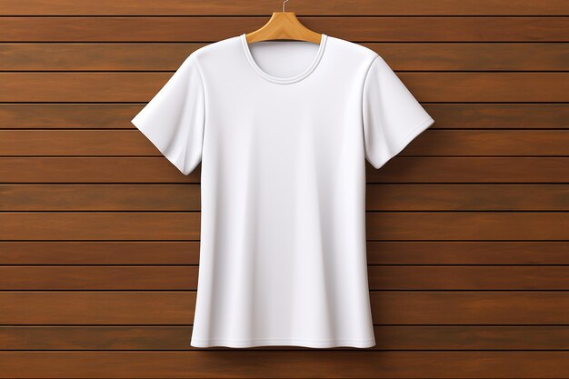 White TShirt on Plain Background