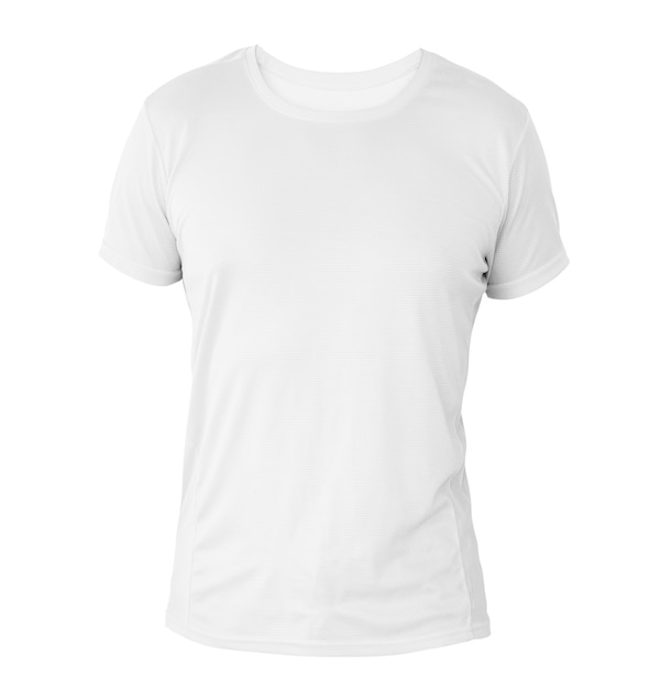 White tshirt template on invisible mannequin isolated on a white