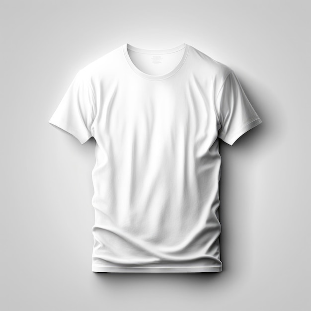 흰색 배경에 흰색 티셔츠 그림 생성 AI