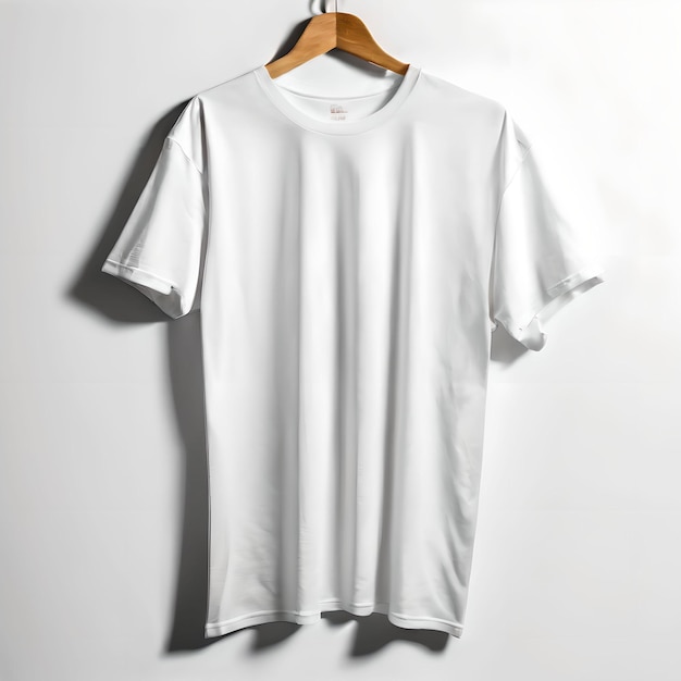 A white tshirt with a blank background