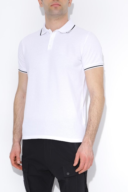 White tshirts with copy space on gray background