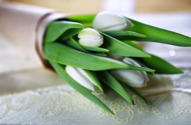 White tulip lace book