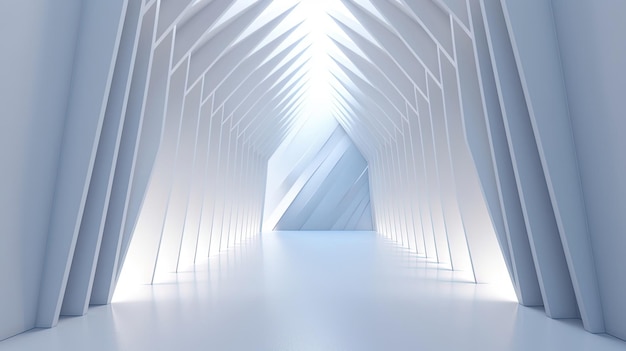 Белый туннель с туннелем с надписью «свет» посередине.