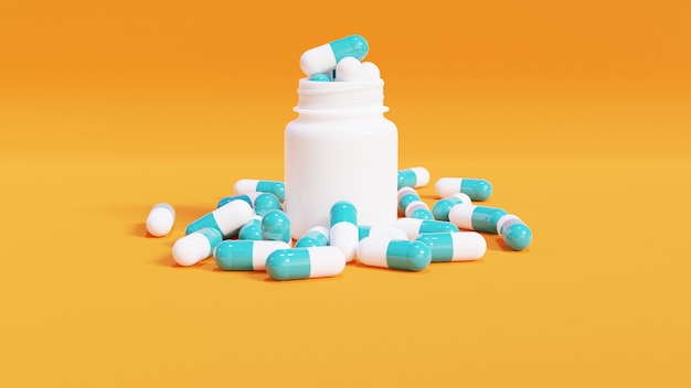 White and Turquoise Capsules