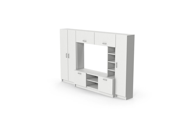 Photo white tv unit