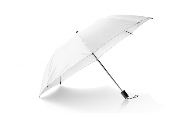 White umbrella isolated on white 