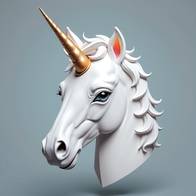 Photo white unicorn illustration