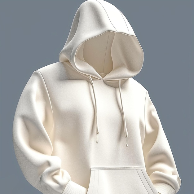 white unisex hoodie mockup