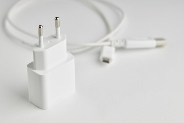 White usb charge or power adapter