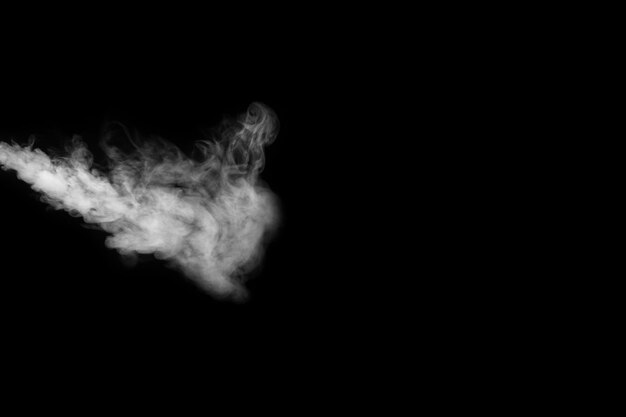 White vapor smoke on a black background to add to your pictures Perfect smoke steam fragrance incense Create mystical photos Smoke background