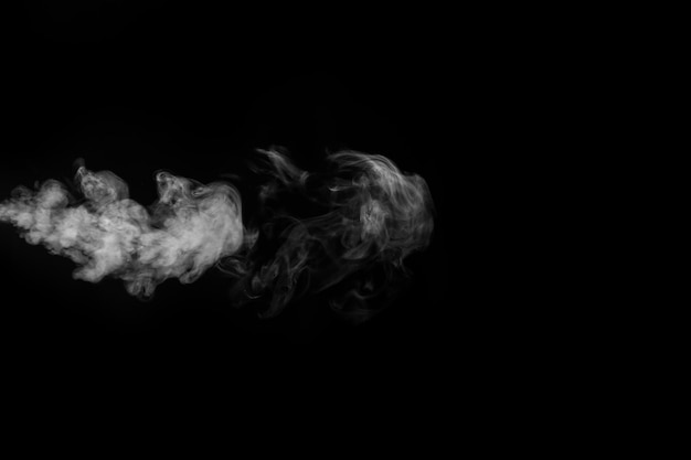 White vapor smoke on a black background to add to your pictures Perfect smoke steam fragrance incense Create mystical photos Smoke background