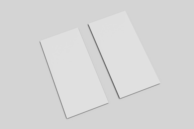 Photo white vertical paper sheet mockup