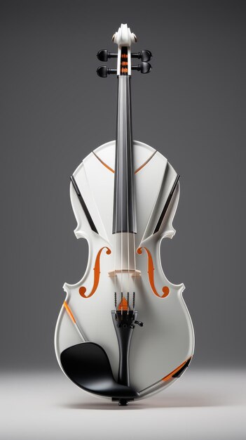 White Violin With Orange Stripe