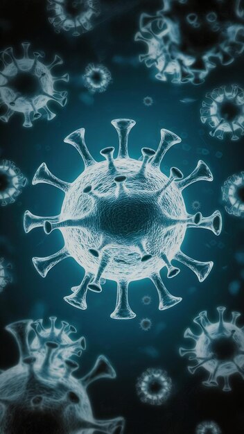 Photo white virus background