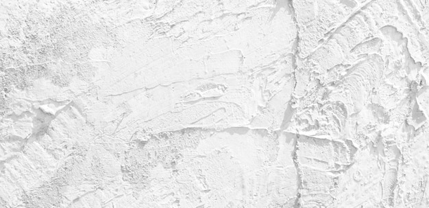 White Wall background texture with plaster White concrete wall banner interior design background