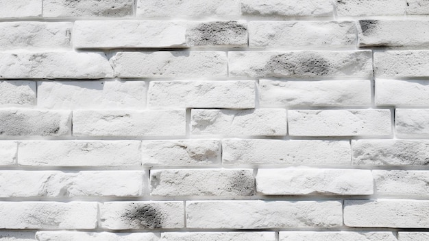 White wall brick texture pattern flat lay background Generative Ai