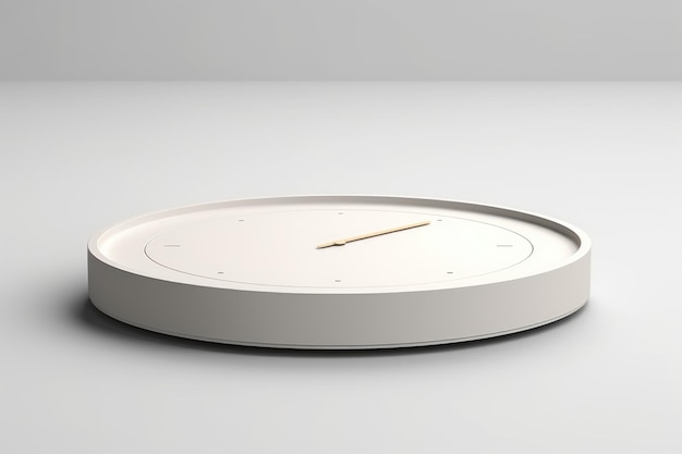 white wall clock with arrows close up