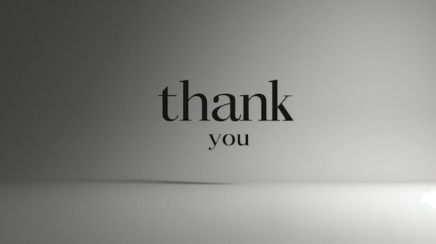 Photo a white wall with a black sign that says thank you