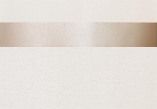 Photo a white wall with a brown stripe and a silver object in the middle