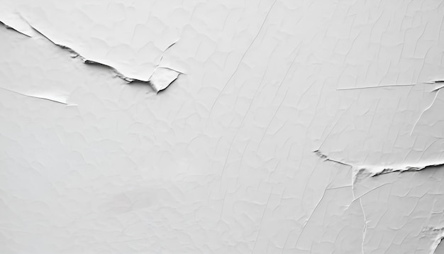 A white wall with a cracked paint.