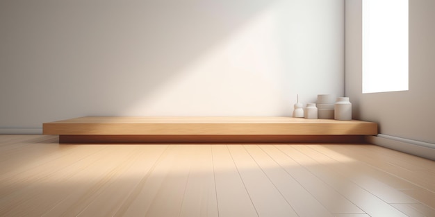 A white wall with a shelf in it and a white wall with a lot of vases on it.