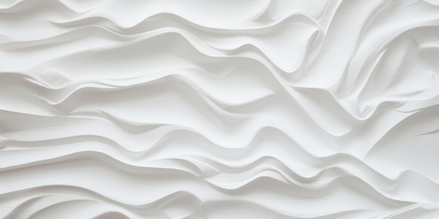 A white wall with a wavy design in the middle.