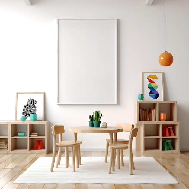 A white wall with a white frame