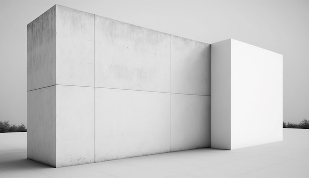 A white wall with a white wall and a white wall.