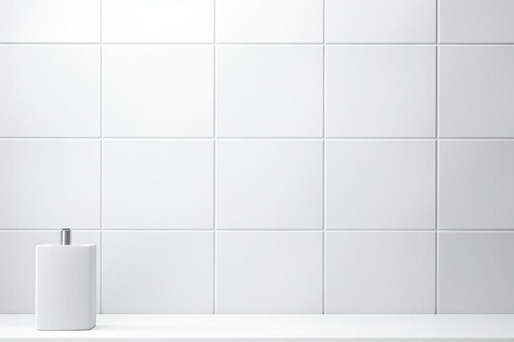 Photo white wallpaper background and copy space