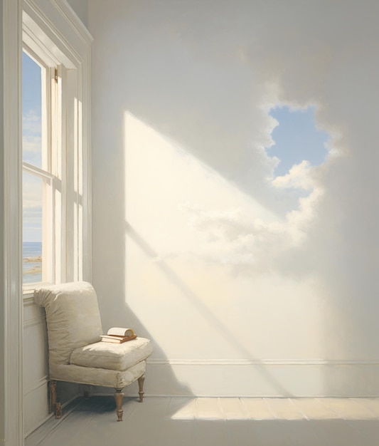 White walls on a small room with a white door