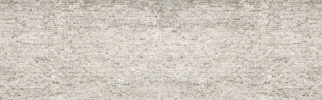 Photo white wash old brick wall panorama