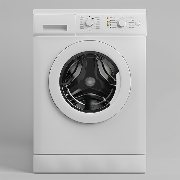 White Washing Machine on White Floor