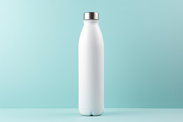 White Water Bottle on light background