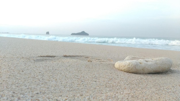 Foto un'onda bianca è sullo sfondo