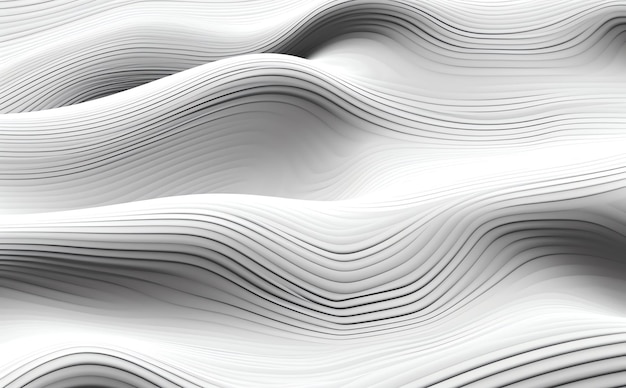 Photo a white wave line background