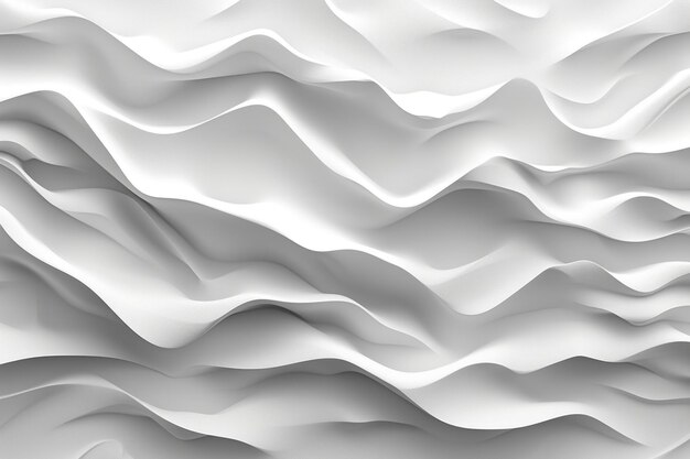 White Waves 3D Illustration