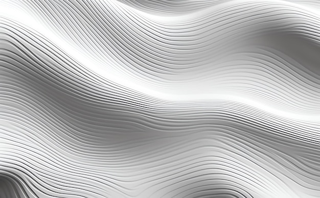 Photo a white wavy background with lines and curves