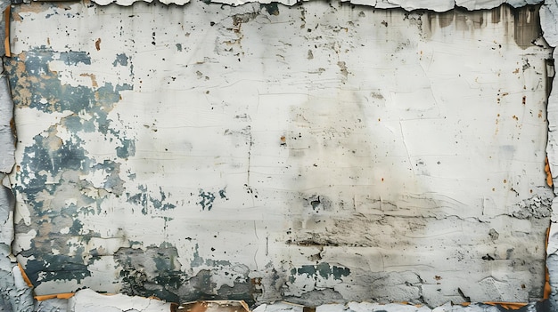 White Weathered Wood Background With Peeling Paint And Splits