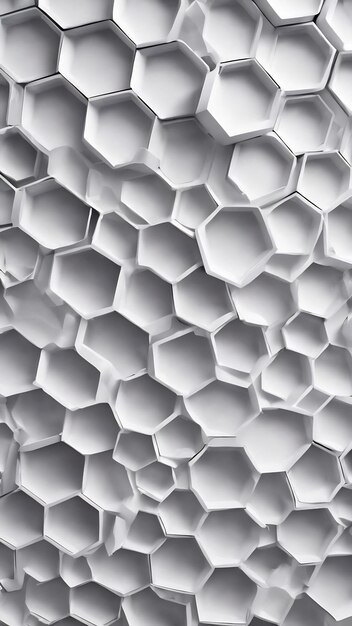 White wide hexagon background